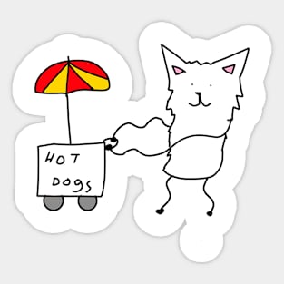 hot dog stand Sticker